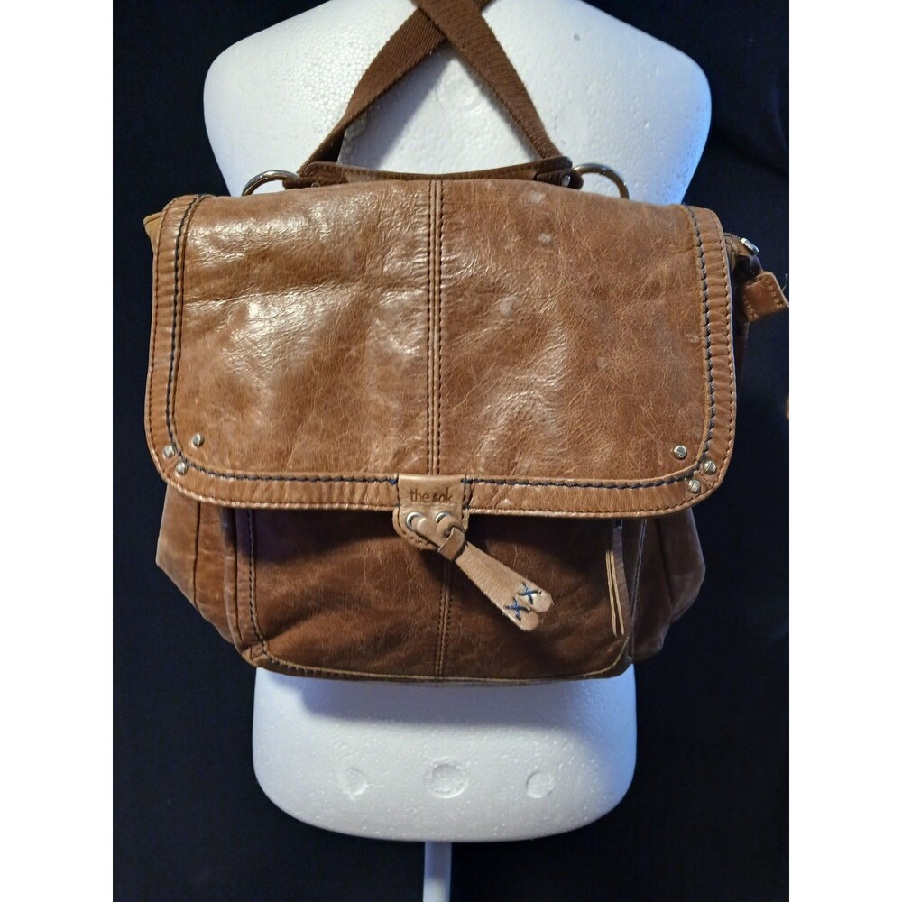 The Sak Ventura Convertible Crossbody,Shoulder,  Backpack Brown Leather Bag